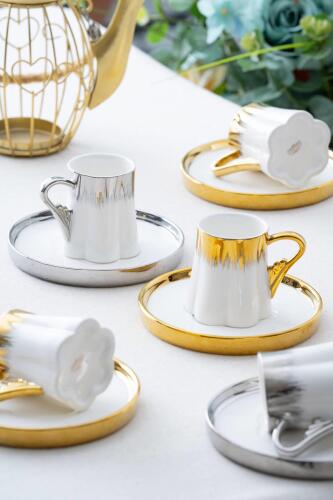 Aurora 6 Kişilik Kahve Fincanı Takımı - 90 ml - Acar