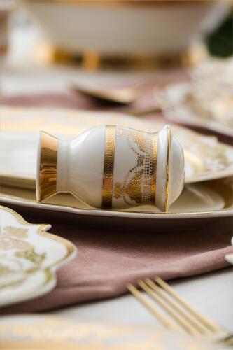 Aurora 60 Piece Gold Porcelain Dinner Set For 12 People - 11