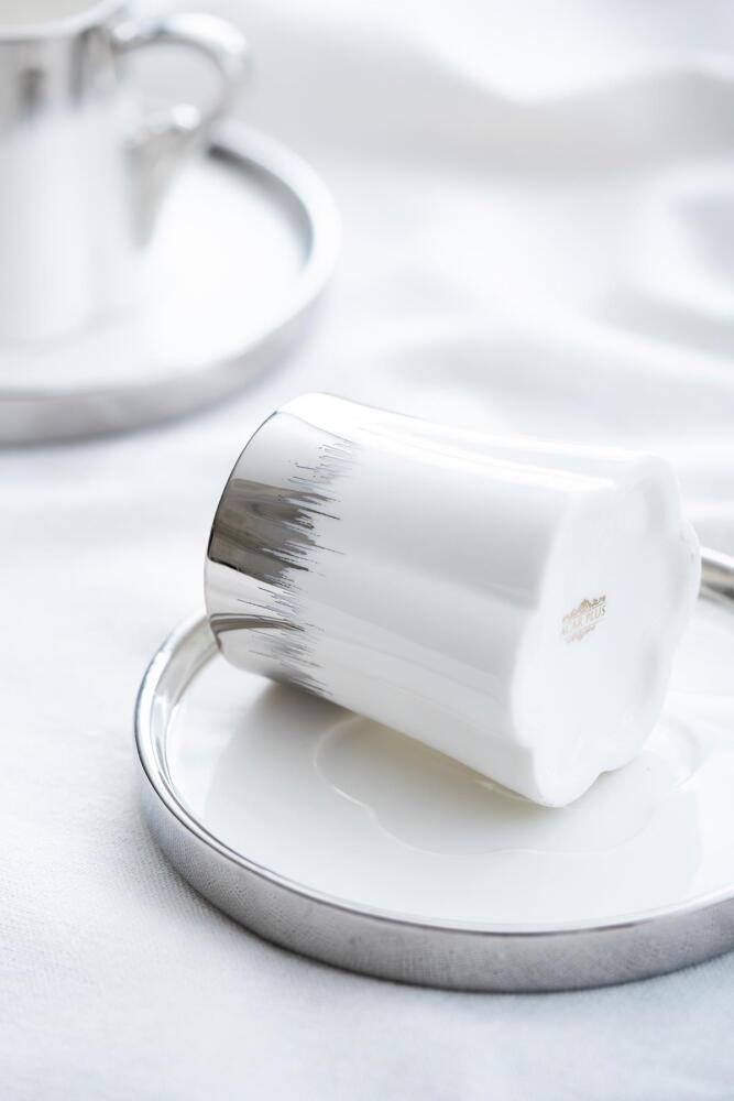 Aurora Duo Porcelain Coffee Cup Set For 2 People - 90 Ml - 5