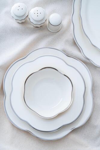 Aveline 12 Kişilik 60 Parça Porselen Yemek Takımı - Silver - 7