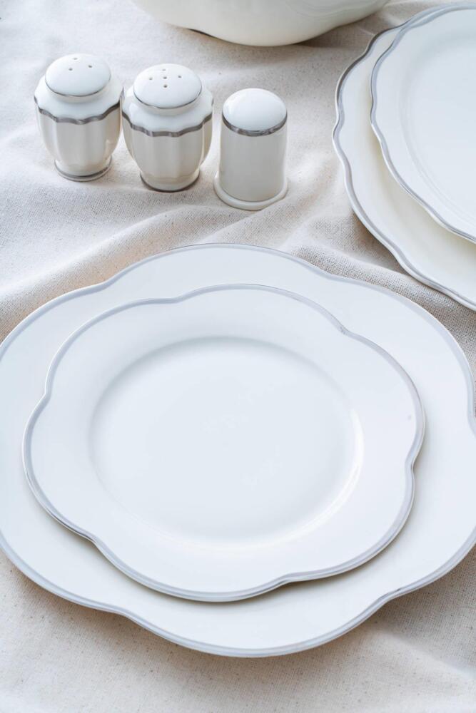 Aveline 12 Kişilik 60 Parça Porselen Yemek Takımı - Silver - 8