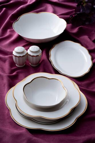 Aveline 6 Kişilik 29 Parça Porselen Yemek Takımı - Gold - Acar