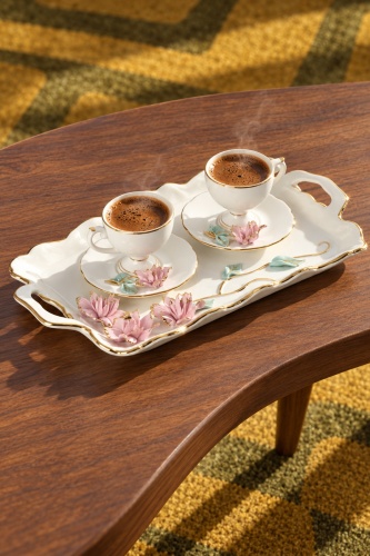 Avery 2 Kişilik Porselen Kahve Fincan Takımı - 90 ml - 3