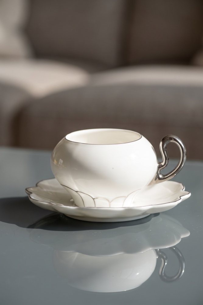 Bailey 6 Kişilik Porselen Kahve Fincan Takımı Silver - 100 ml - 2