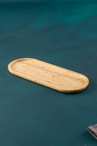 Bamboo Oval Presentation Plate - 33 Cm - Acar
