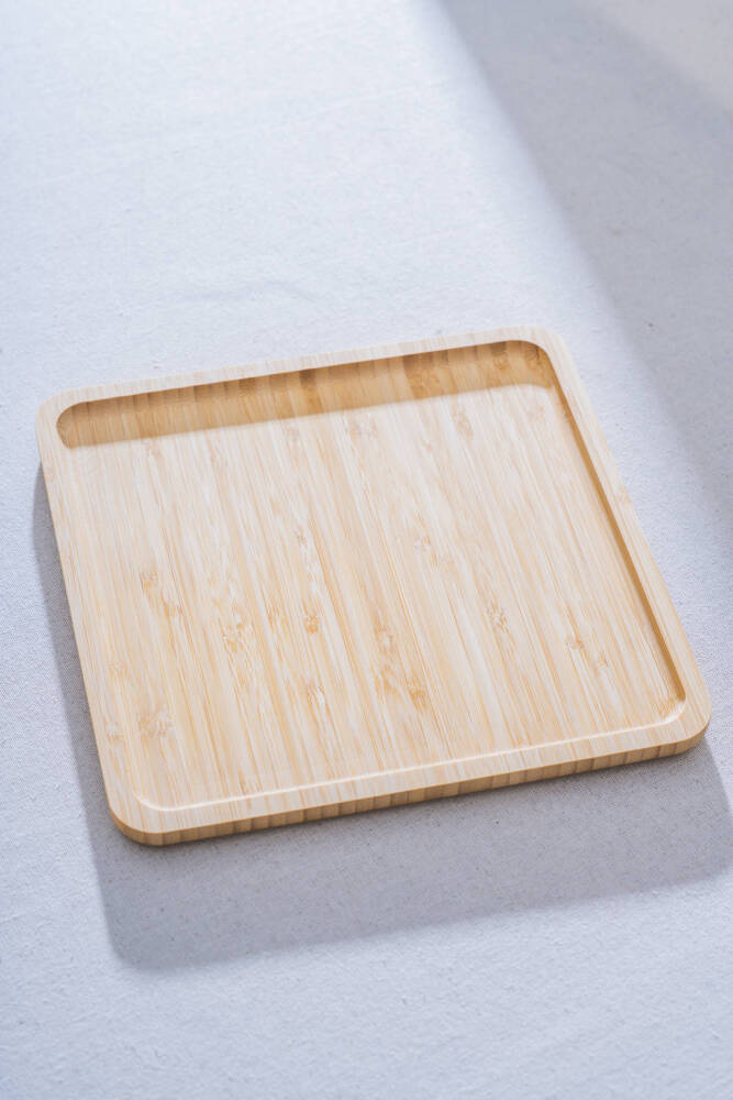 Bamboo Square Plate - 25 Cm - 3