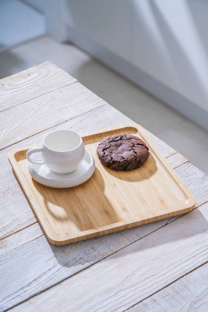 Bamboo Square Plate - 25 Cm - 2