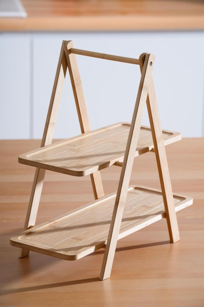 Bamboo Tiered Cookie Holder - 3