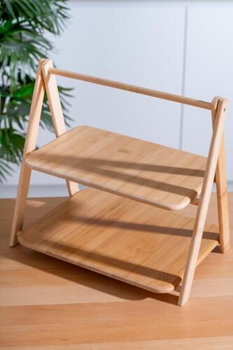 Bamboo Tiered Cookie Holder - 3