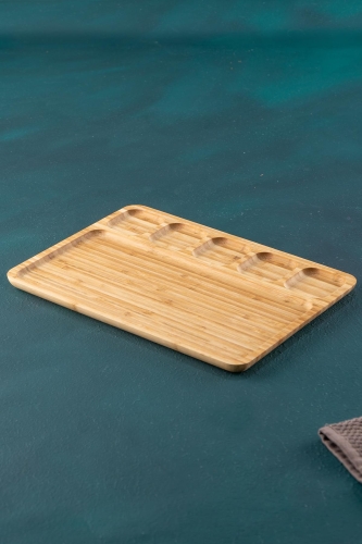 Bambu 6 Bölmeli Kahvaltı Tabak - 33 cm - Acar