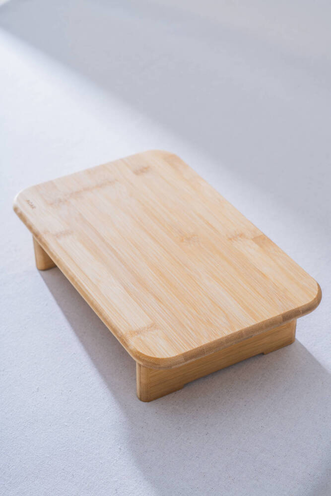Bambu Ayaklı Kare Sunumluk - 34.5 cm - 1