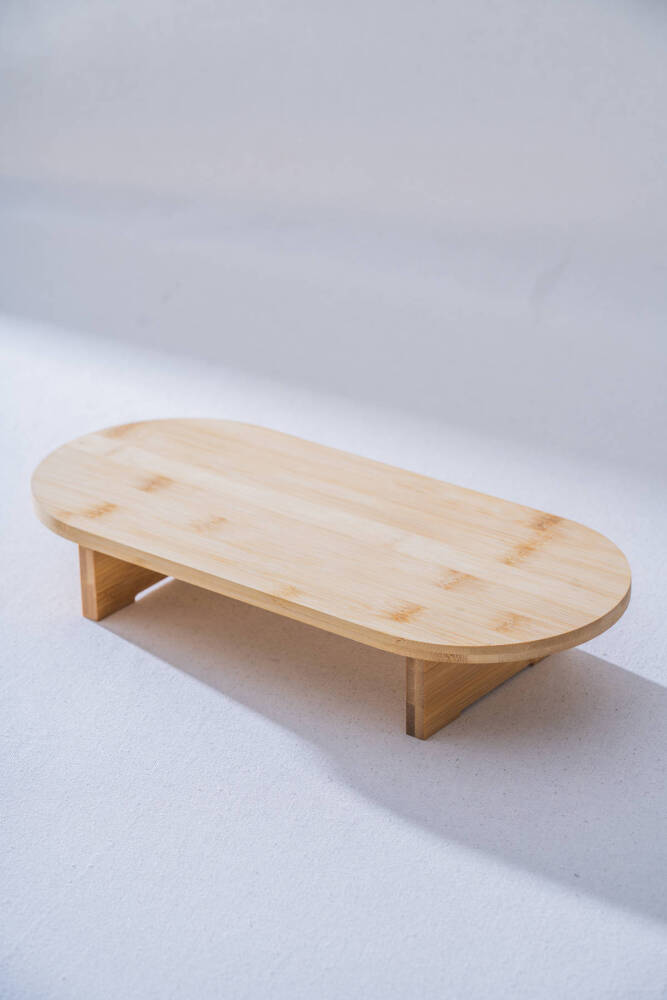 Bambu Ayaklı Oval Sunumluk - 39.5 cm - 1