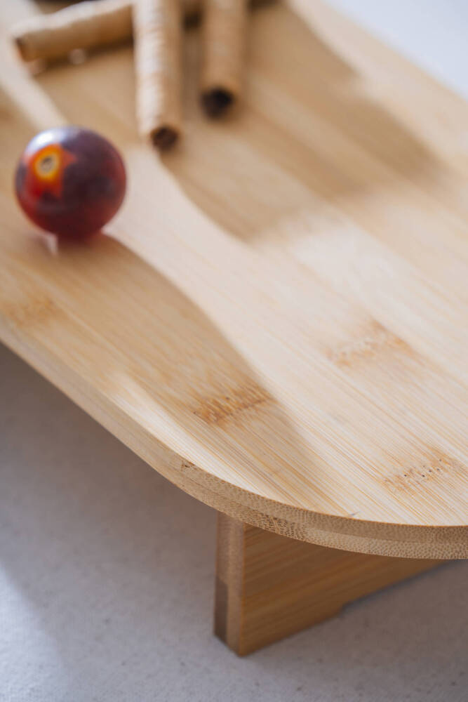 Bambu Ayaklı Oval Sunumluk - 39.5 cm - 3