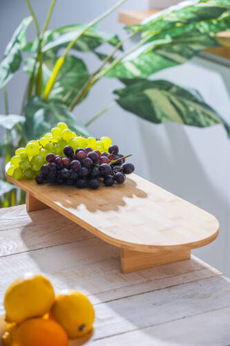 Bambu Ayaklı Oval Sunumluk - 49.5 cm - 1
