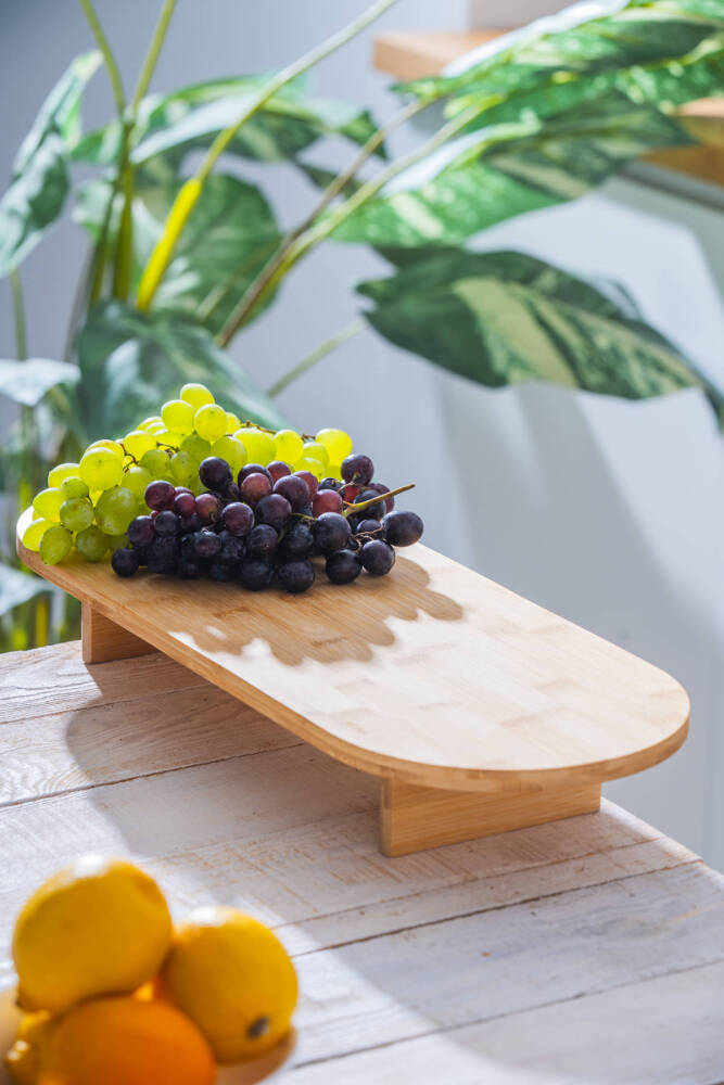 Bambu Ayaklı Oval Sunumluk - 49.5 cm - 1