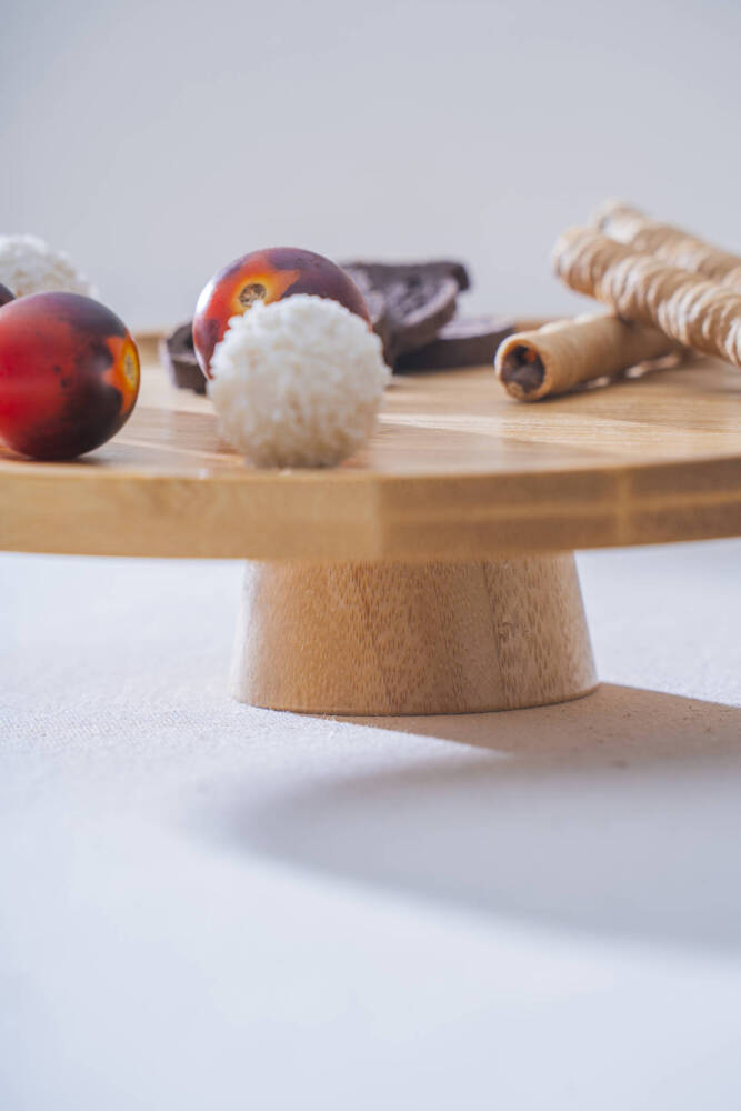 Bambu Ayaklı Sunumluk - 24.5 cm - 4