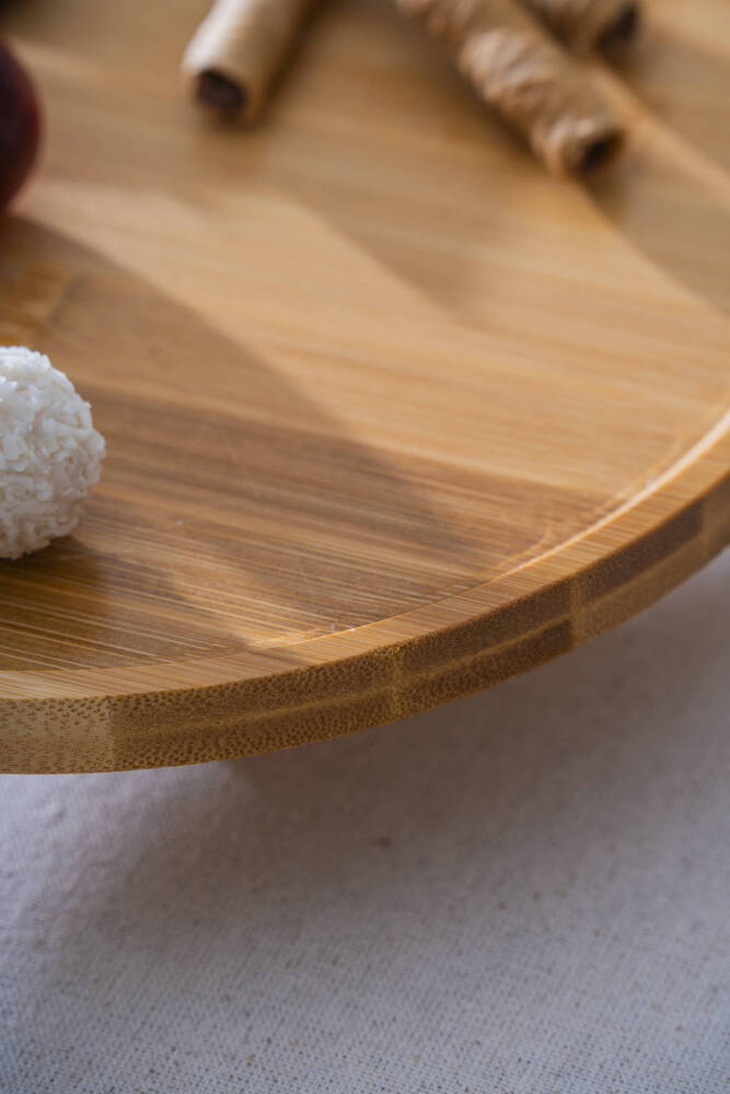 Bambu Ayaklı Sunumluk - 24.5 cm - 5
