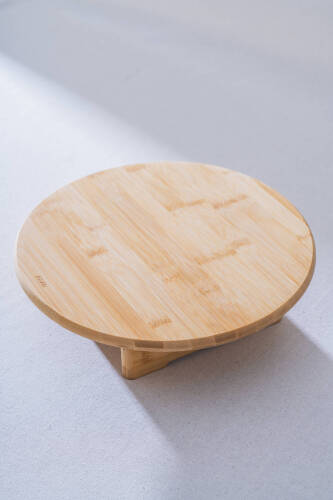Bambu Ayaklı Yuvarlak Sunumluk - 32 cm - 1