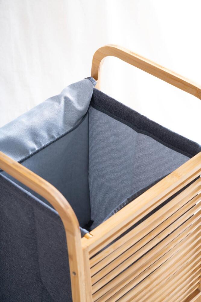 Bambu Çamaşır Sepeti - 60 cm - 2