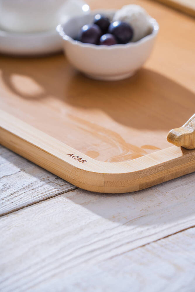 Bambu Dikdörtgen Tepsi - 38.5 cm - 2