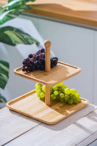 Bambu İki Katlı Sunumluk - ACAR