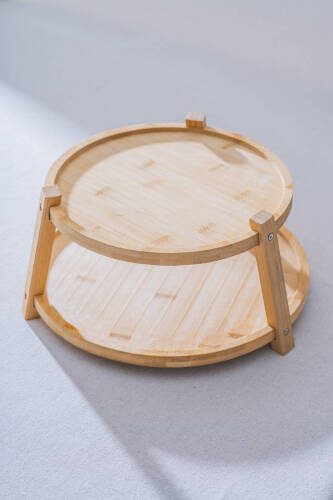 Bambu İki Katlı Sunumluk - ACAR