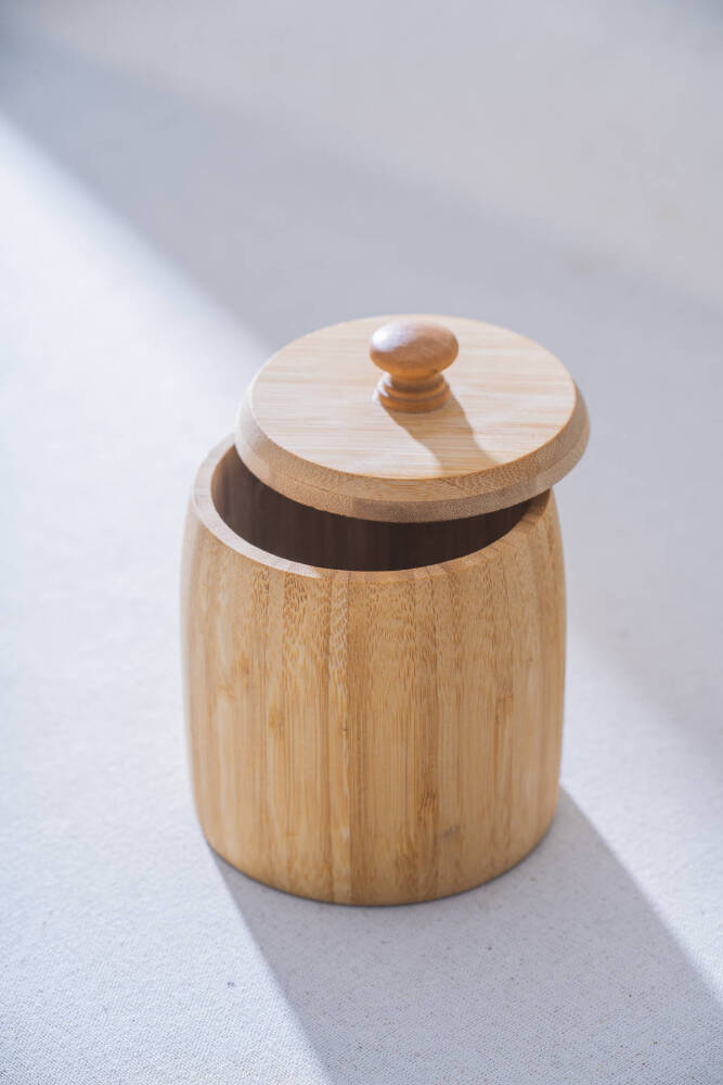 Bambu Kapaklı Kavanoz - 10 cm - 2