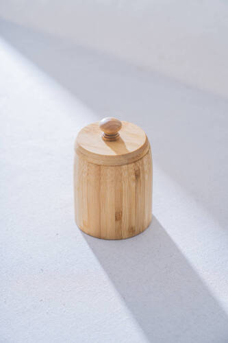 Bambu Kapaklı Kavanoz - 8 cm - Acar