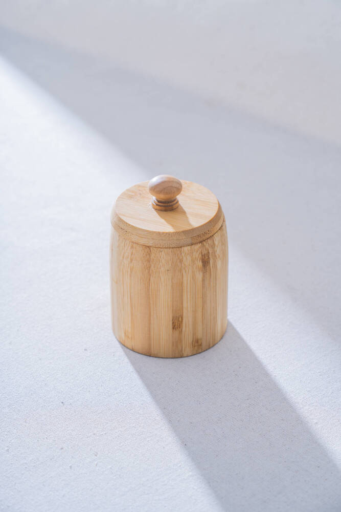Bambu Kapaklı Kavanoz - 8 cm - 1