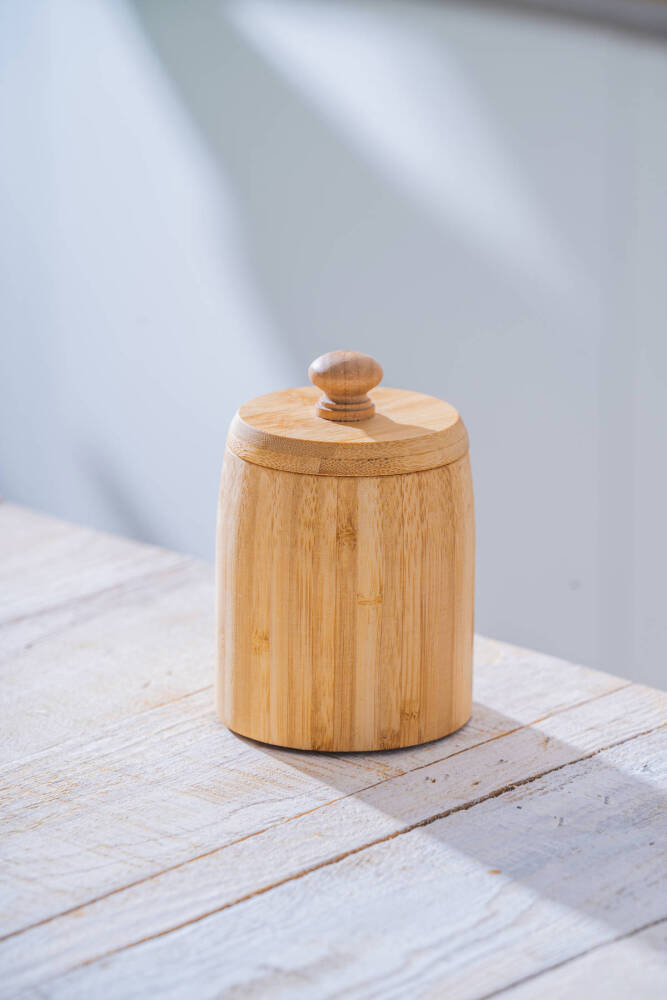 Bambu Kapaklı Kavanoz - 8 cm - 3