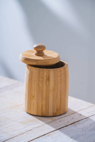 Bambu Kapaklı Kavanoz - 8 cm - 4
