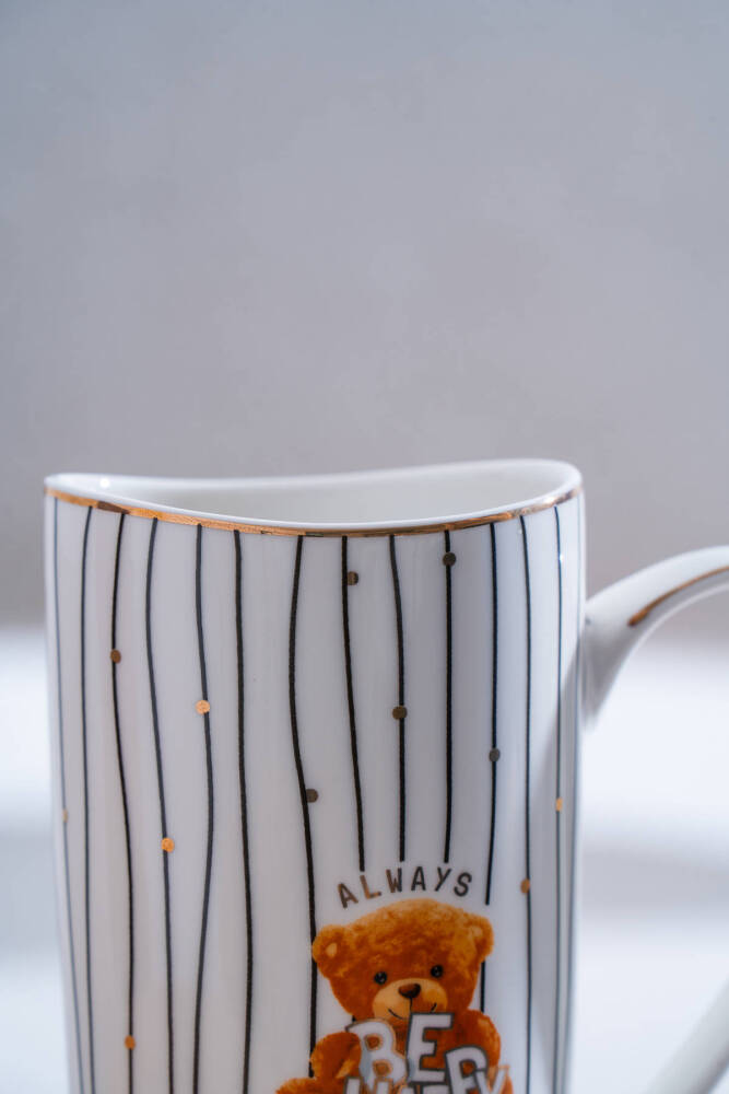 Bear Porselen Kupa Siyah - 500 ml - 2