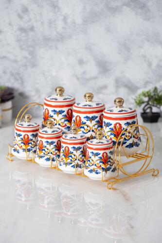 Beland 7 Piece Porcelain Spice Set - 2
