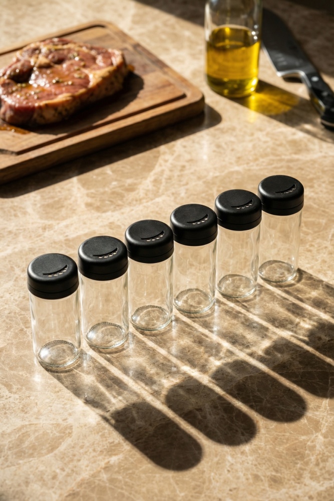 Bera 6 lı Cam Baharatlık Seti - 2