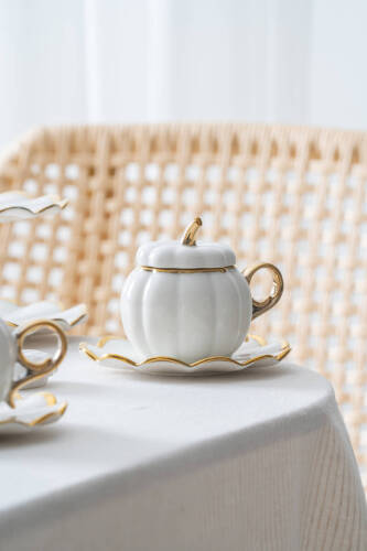 Betty 2 Kişilik Standlı Kahve Fincan Takımı Gold - 130 ml - 4