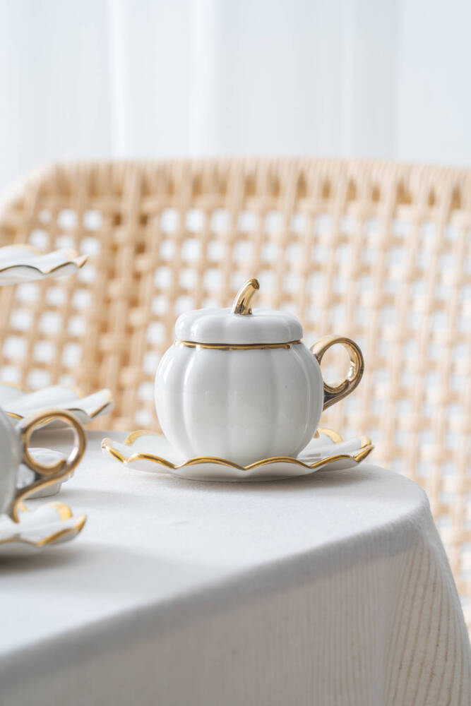 Betty 2 Kişilik Standlı Kahve Fincan Takımı Gold - 130 ml - 4