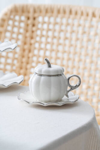 Betty 2 Kişilik Standlı Kahve Fincan Takımı Silver - 130 ml - 2