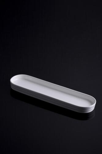 Bianca Perla 4lü Porselen Oval Servis Tabak - 25.4 Cm - Acar