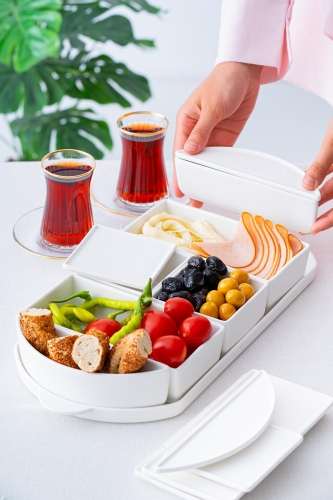 Bianco Perla 6'lı Oval Kahvaltılık - Acar