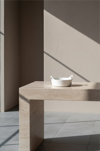 Bianco Perla Oval Kulplu Kase - 21 cm - 3