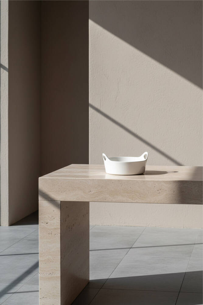 Bianco Perla Oval Kulplu Kase - 21 cm - 3