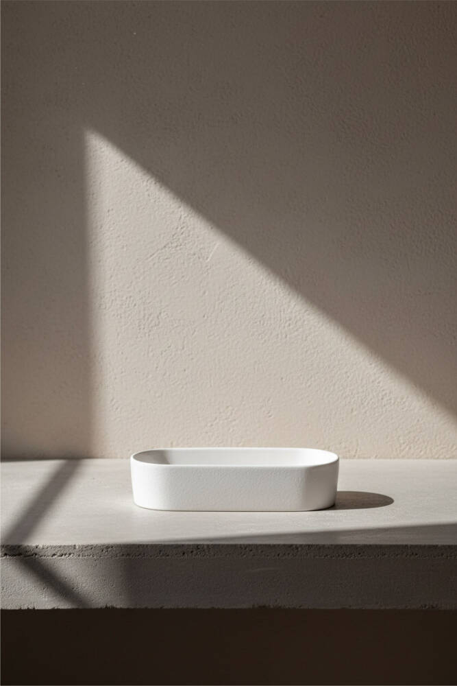 Bianco Perla Oval Salata Kase - 26 cm - 1