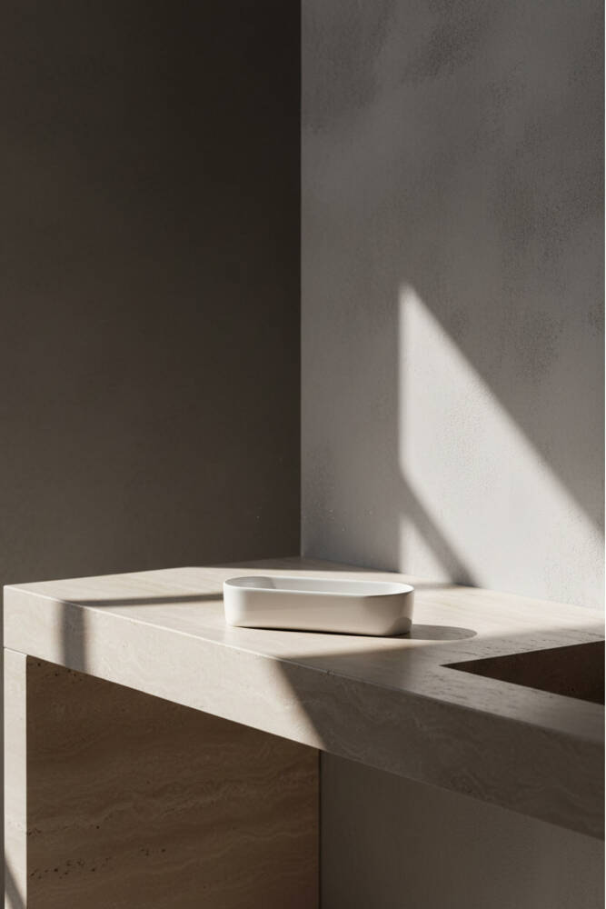 Bianco Perla Oval Salata Kase - 26 cm - 2