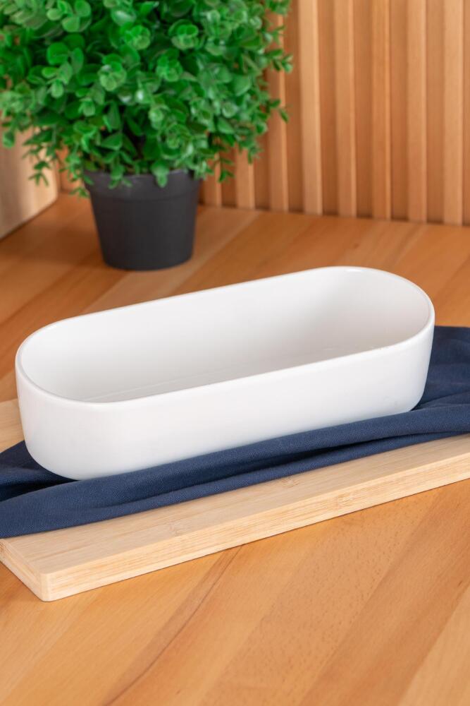 Bianco Perla Oval Salata Kase - 26 cm - 3