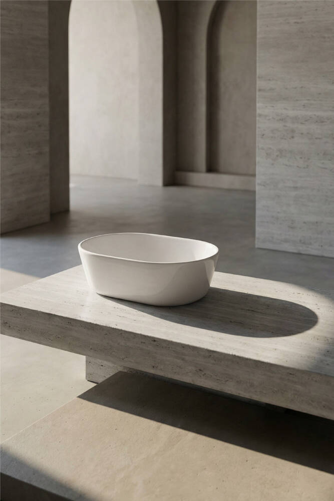 Bianco Perla Porcelain Boat Oval Bowl - 16 Cm - 2