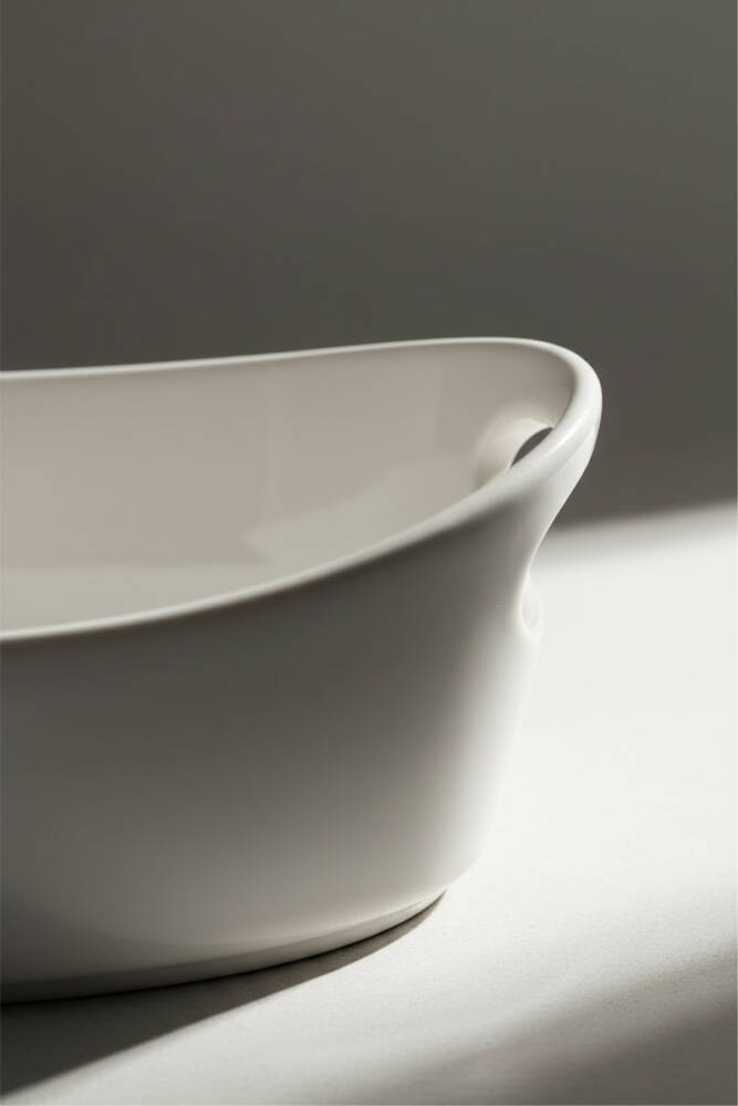 Bianco Perla Porcelain Kayik Bowl - 23 Cm - 2
