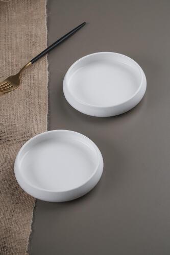 Bianco Perla Porcelain Round Plate - 13 Cm - 4