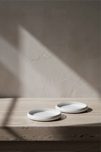 Bianco Perla Porcelain Round Plate - 14 Cm - ACAR