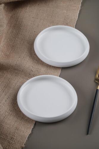 Bianco Perla Porcelain Round Plate - 14 Cm - 4