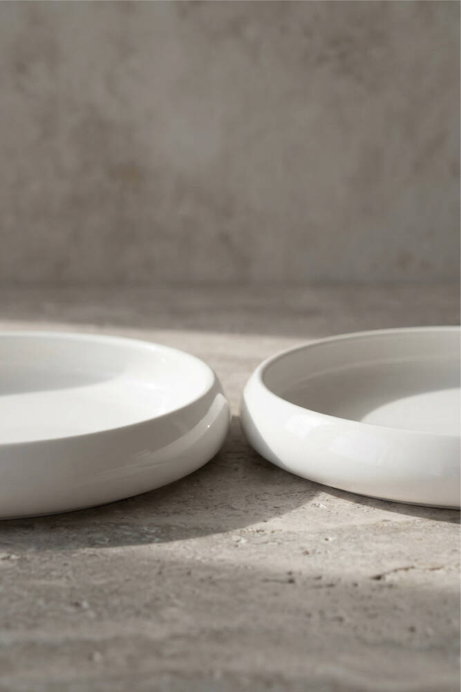 Bianco Perla Porcelain Round Plate - 18 Cm - 2